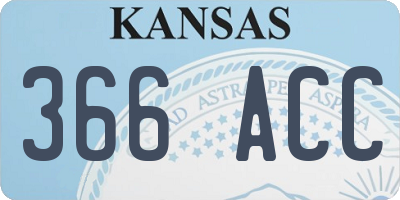 KS license plate 366ACC