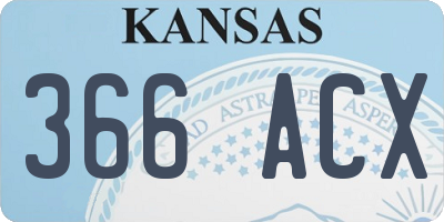 KS license plate 366ACX