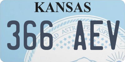 KS license plate 366AEV