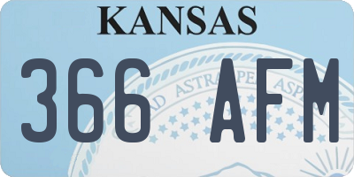 KS license plate 366AFM