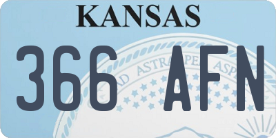 KS license plate 366AFN