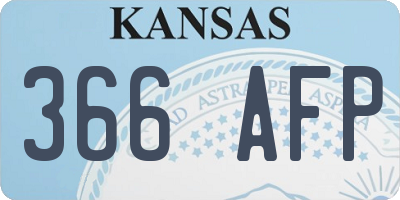 KS license plate 366AFP