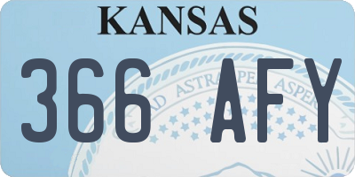 KS license plate 366AFY