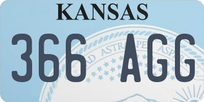 KS license plate 366AGG