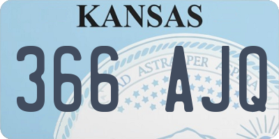 KS license plate 366AJQ