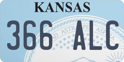 KS license plate 366ALC