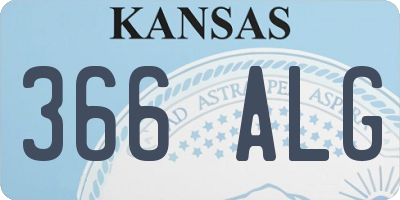 KS license plate 366ALG