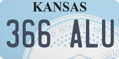 KS license plate 366ALU