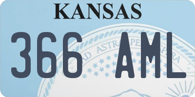KS license plate 366AML