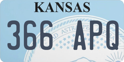 KS license plate 366APQ