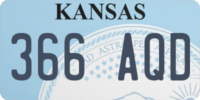 KS license plate 366AQD