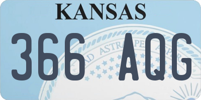 KS license plate 366AQG