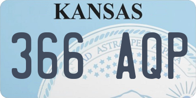 KS license plate 366AQP