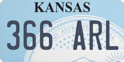 KS license plate 366ARL