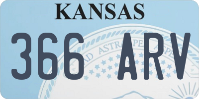 KS license plate 366ARV