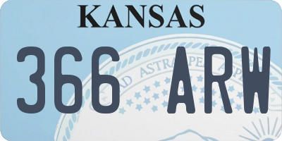 KS license plate 366ARW