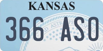 KS license plate 366ASO