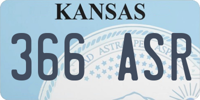 KS license plate 366ASR