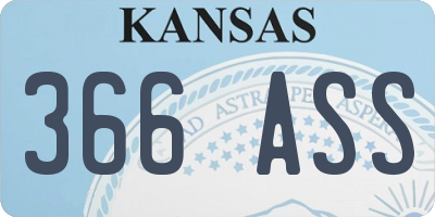 KS license plate 366ASS