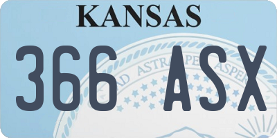 KS license plate 366ASX