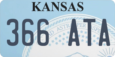 KS license plate 366ATA