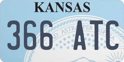 KS license plate 366ATC