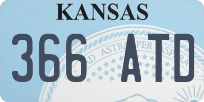 KS license plate 366ATD