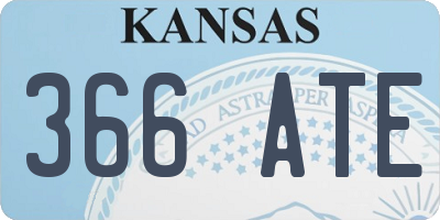 KS license plate 366ATE