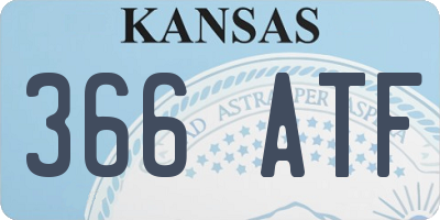 KS license plate 366ATF