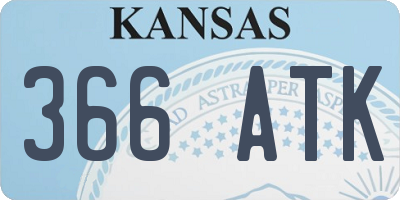 KS license plate 366ATK