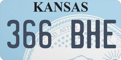 KS license plate 366BHE
