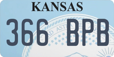 KS license plate 366BPB