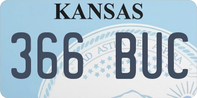 KS license plate 366BUC