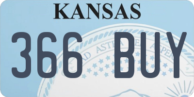 KS license plate 366BUY