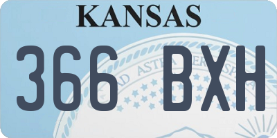 KS license plate 366BXH