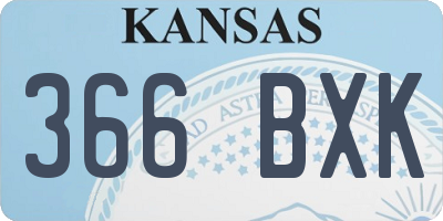 KS license plate 366BXK