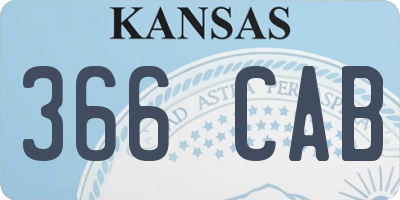 KS license plate 366CAB