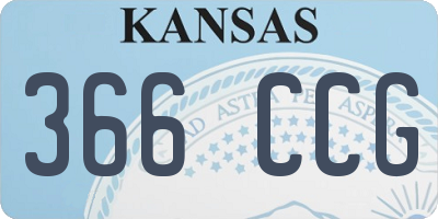 KS license plate 366CCG