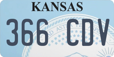 KS license plate 366CDV