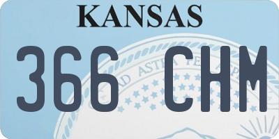 KS license plate 366CHM