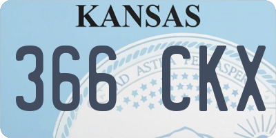 KS license plate 366CKX