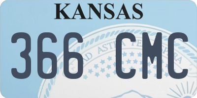KS license plate 366CMC