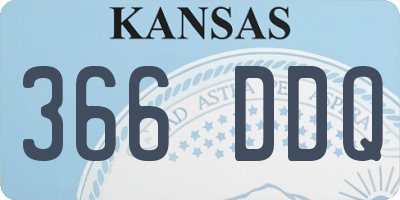 KS license plate 366DDQ
