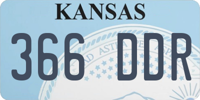 KS license plate 366DDR