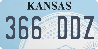 KS license plate 366DDZ