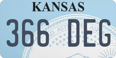 KS license plate 366DEG