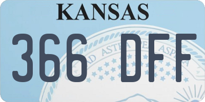 KS license plate 366DFF