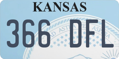 KS license plate 366DFL