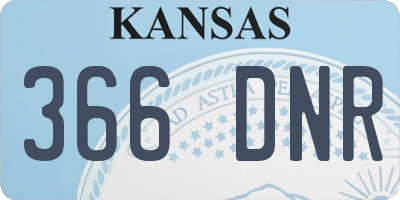 KS license plate 366DNR