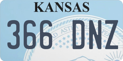 KS license plate 366DNZ